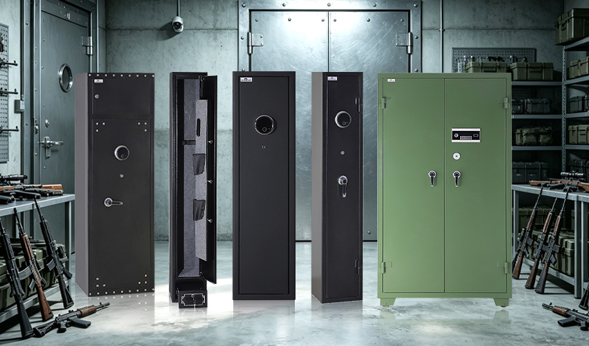 Soluções de segurança para armazenamento de armas de fogo